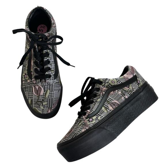 Vans Old Skool Stackform Sneaker Shoes Platform Floral Tapestry Women’s Size 5.5 - Picture 1 of 5